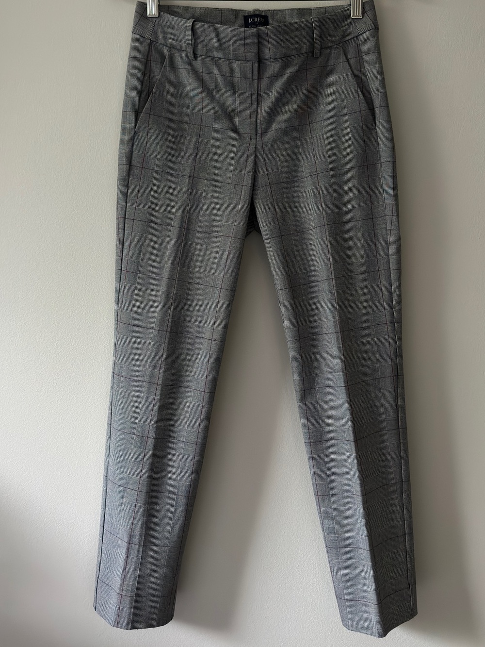 J. Crew Cropped Ruby Windowpane Pant - Size 2